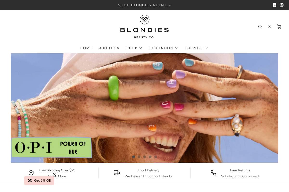 blondiesbeautypro.co homepage screenshot