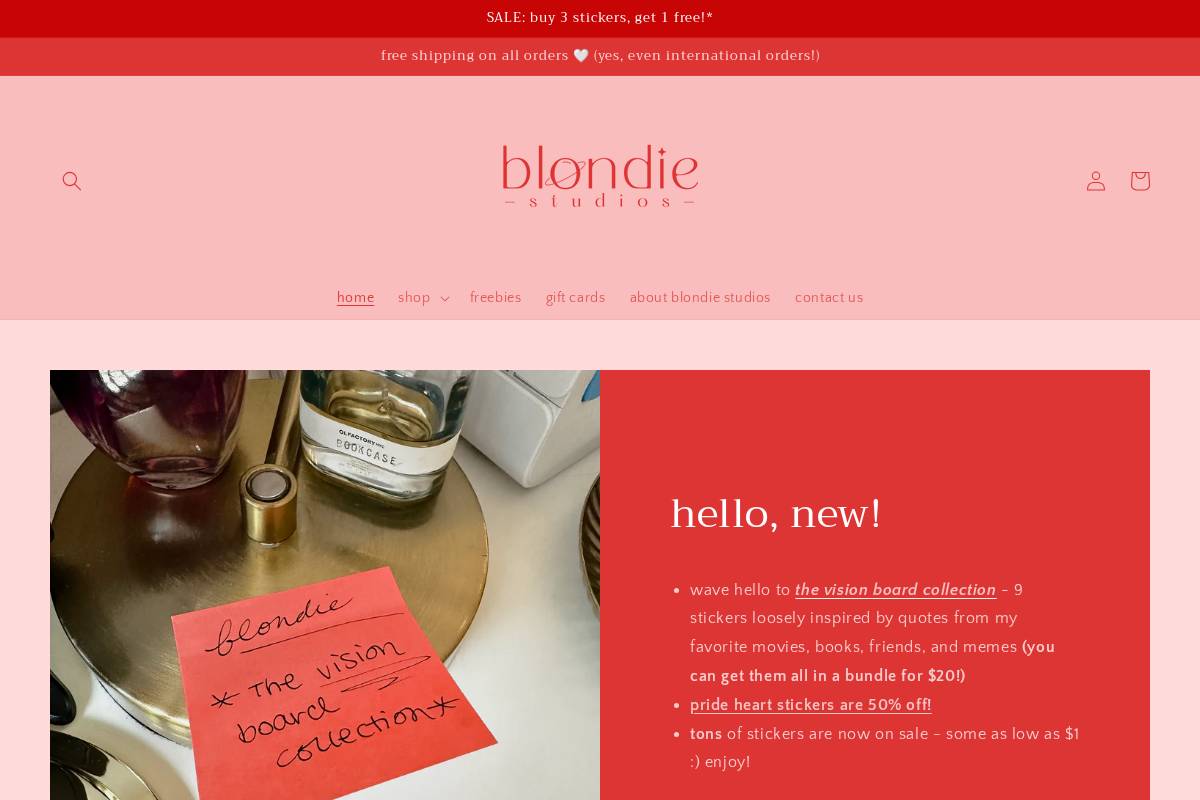 blondiestudios.com homepage screenshot