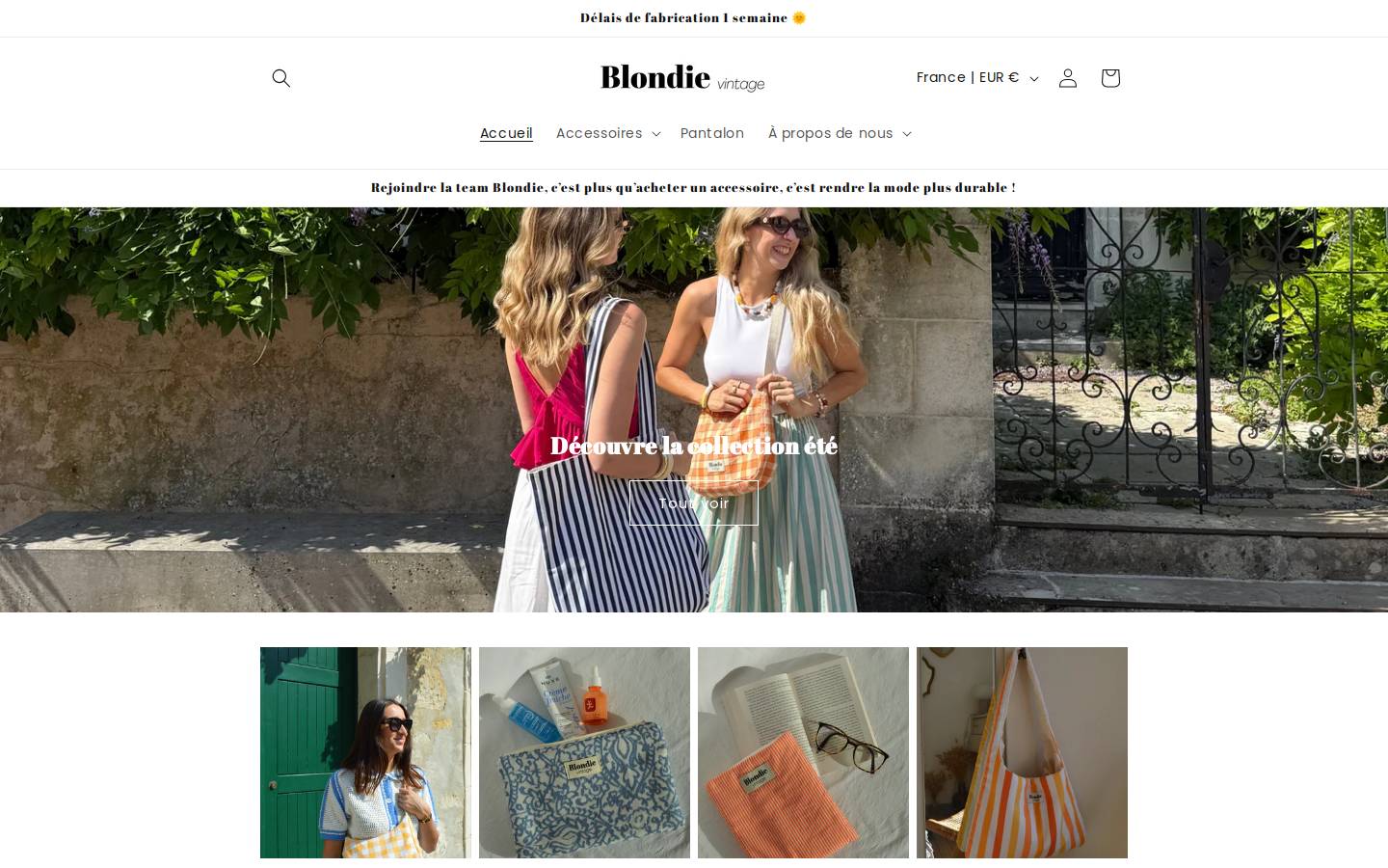 blondievintage.com homepage screenshot