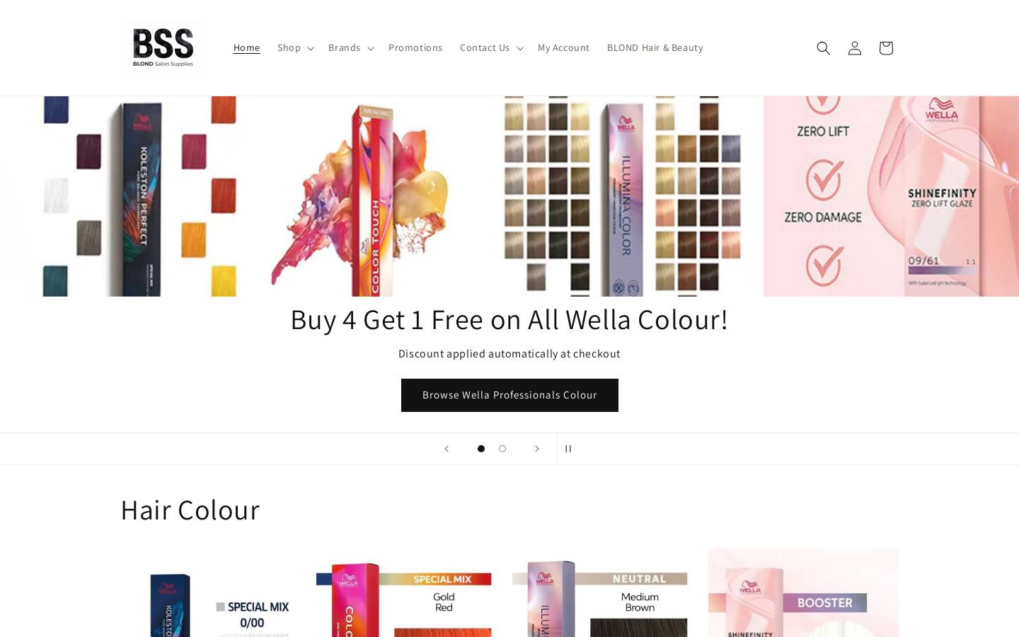 blondsalonsupplies.com homepage screenshot