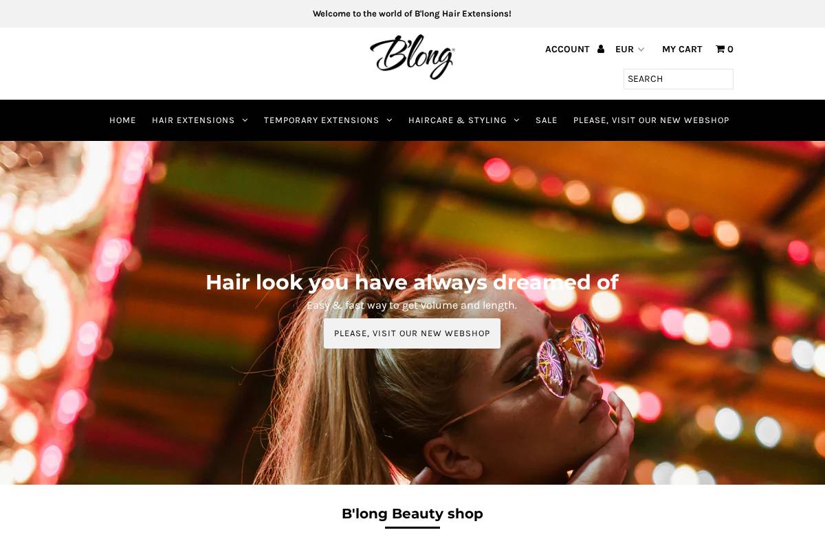 blongbeauty.com homepage screenshot