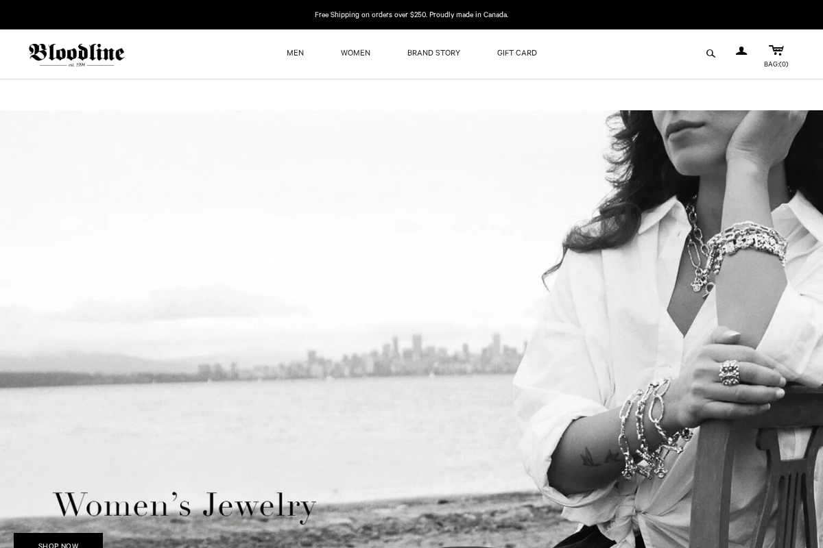 bloodlinedesign.com homepage screenshot