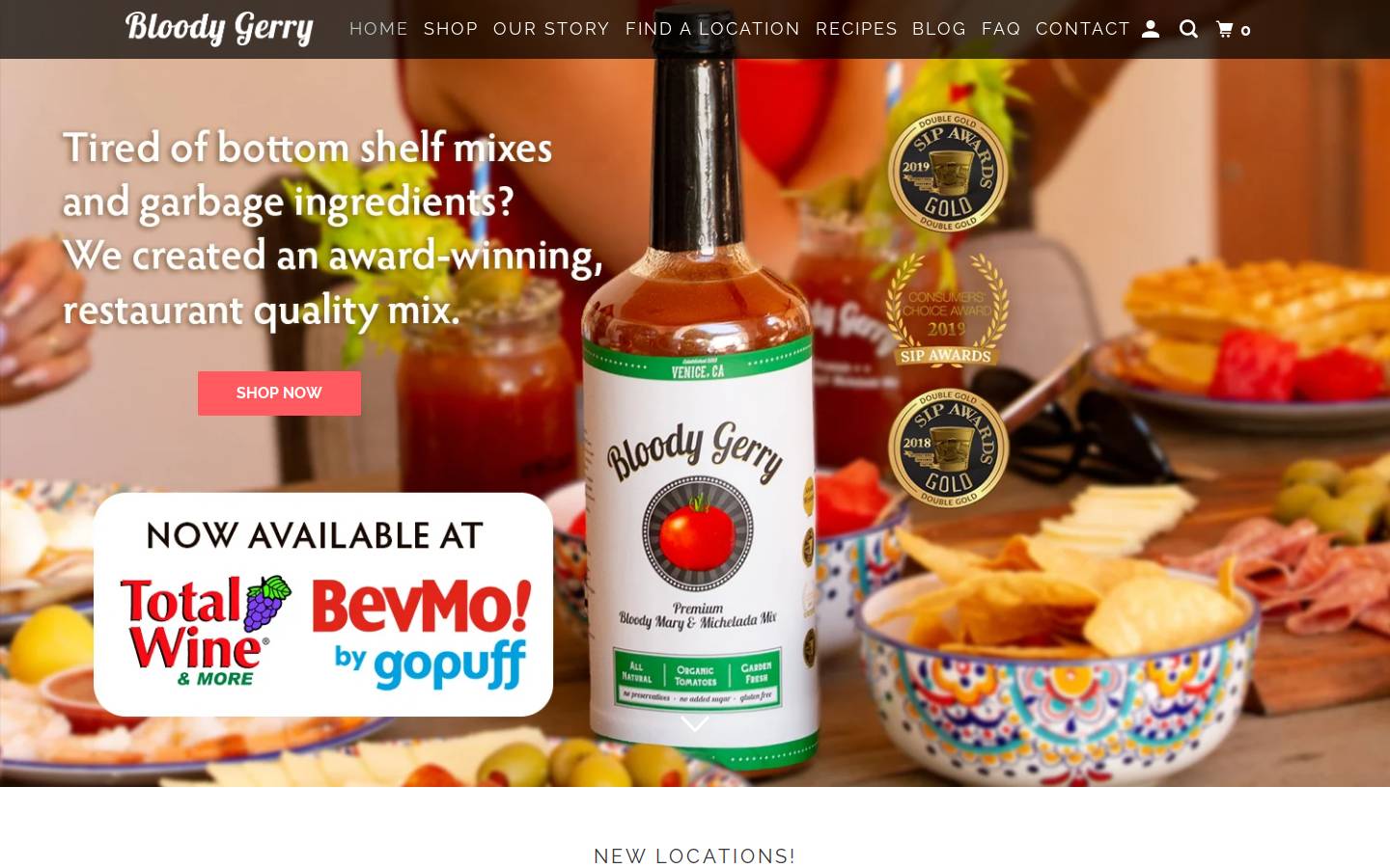 bloodyjerry.com homepage screenshot