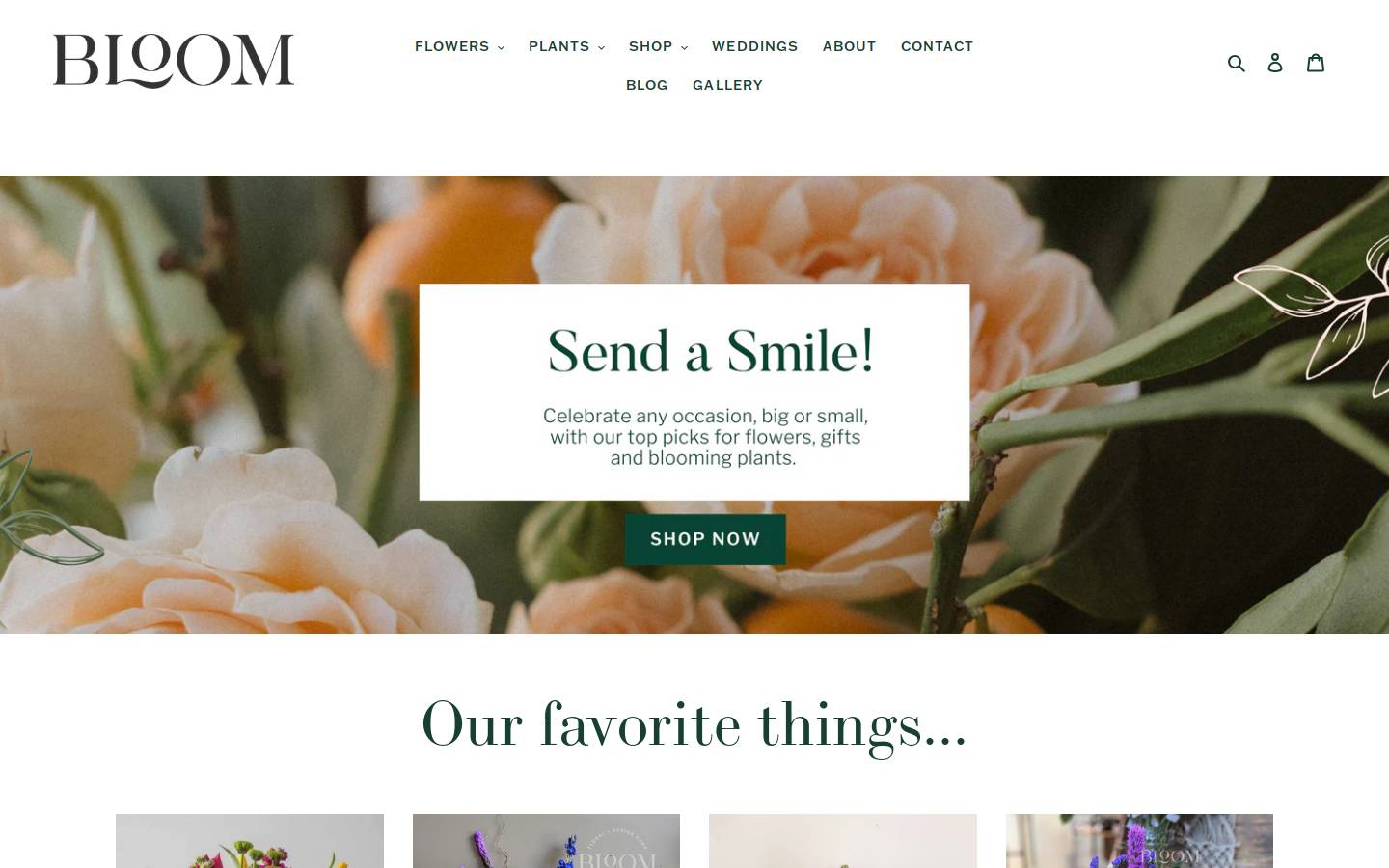 bloomalgona.com homepage screenshot