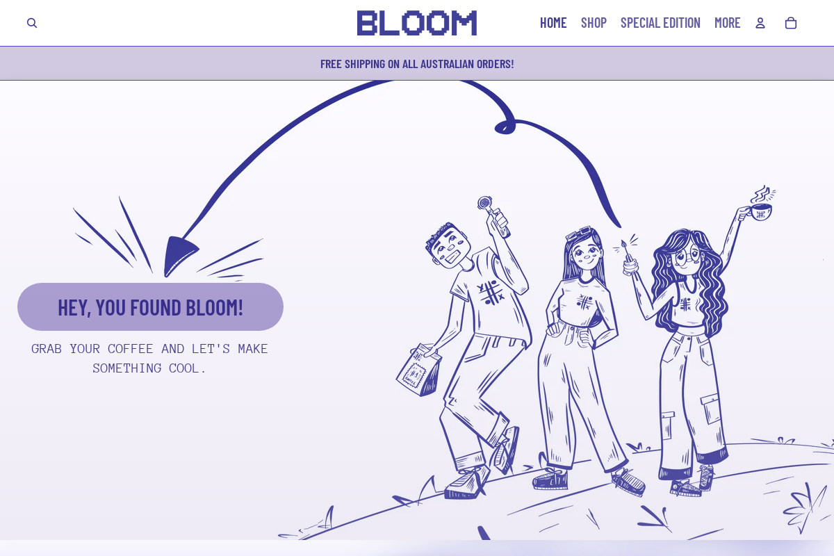 BLOOM Art Coffee Roasters | Specialty Coffee homepage screenshot