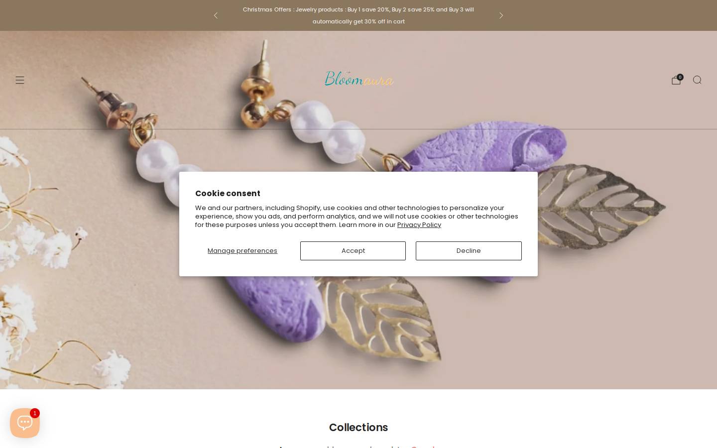 bloomaura.co homepage screenshot