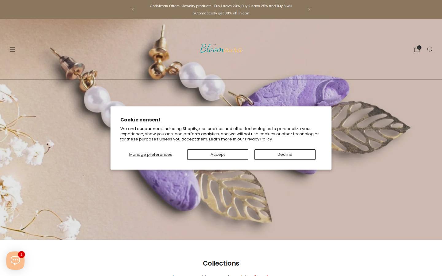 bloomauras.com homepage screenshot