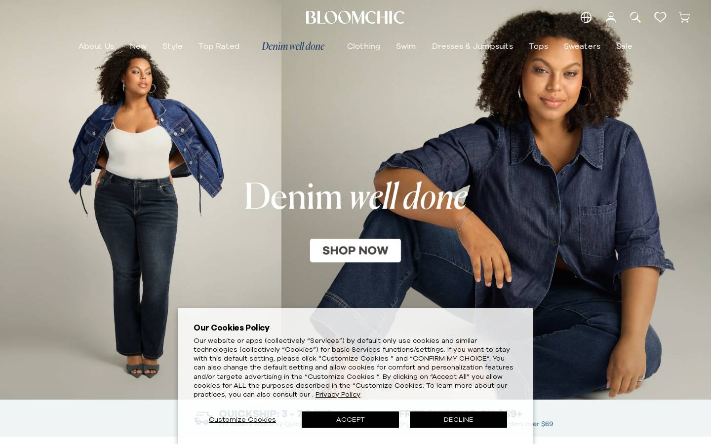 Bloomchic homepage screenshot