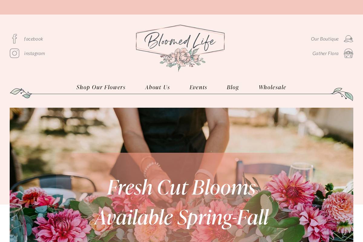 bloomedlife.com homepage screenshot
