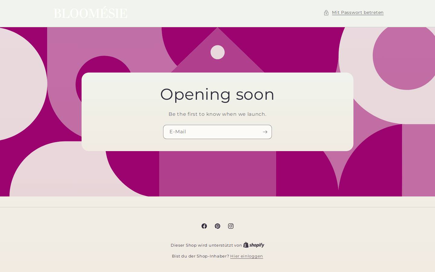 Bloomesie homepage screenshot