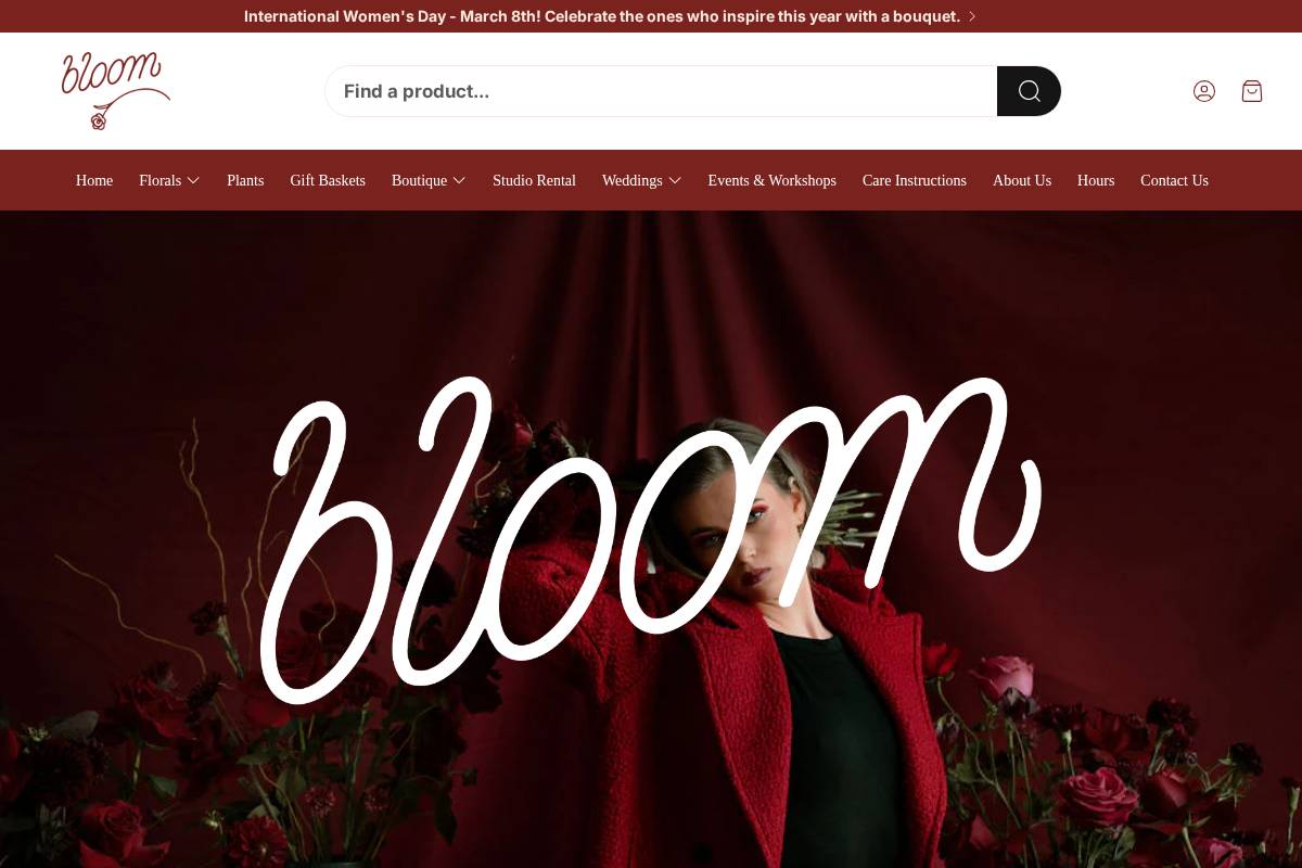 bloomfloral.ca homepage screenshot