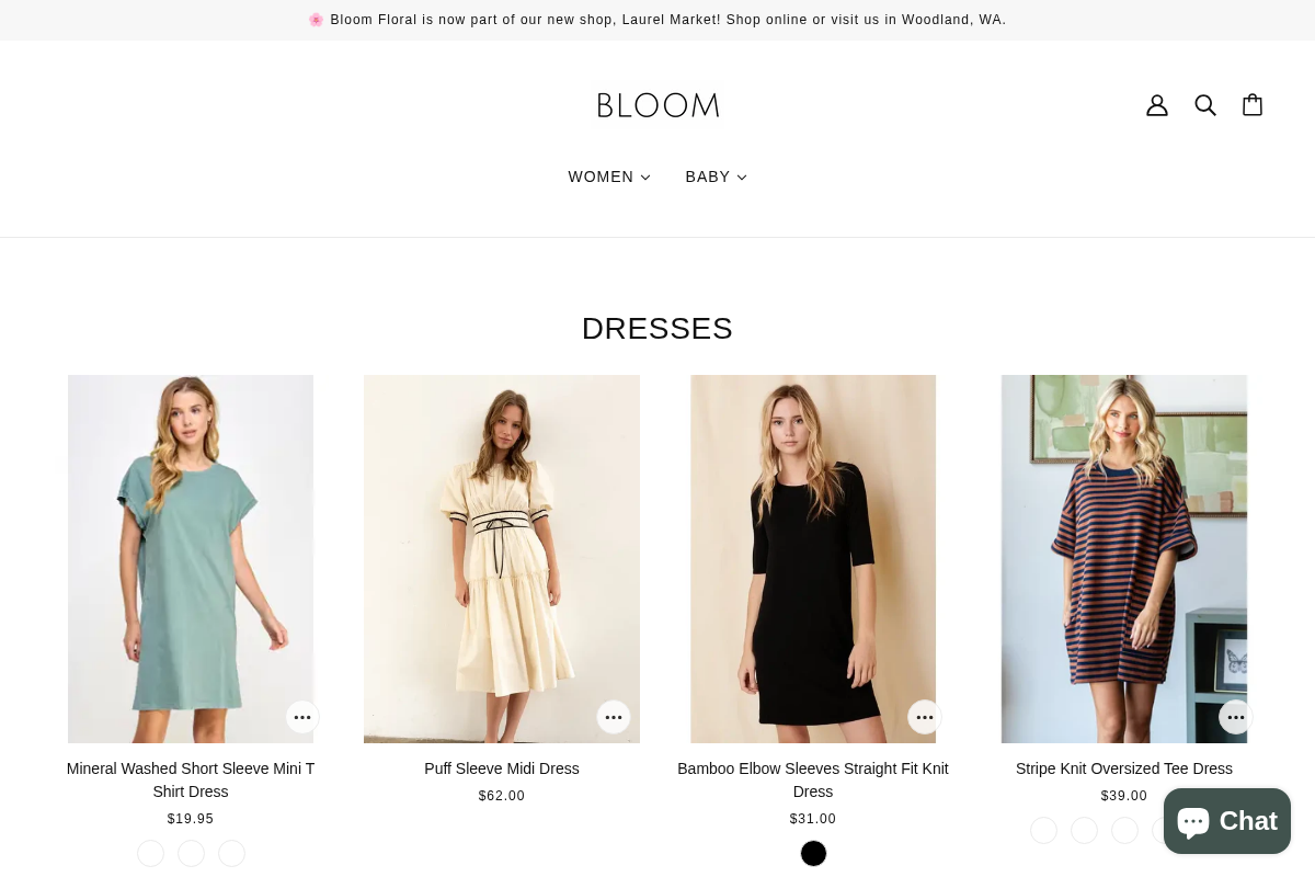 bloomfloralfarm.com homepage screenshot