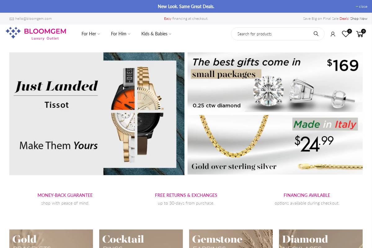 bloomgem.com homepage screenshot