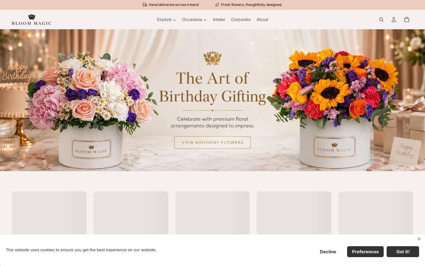 Bloom Magic homepage screenshot