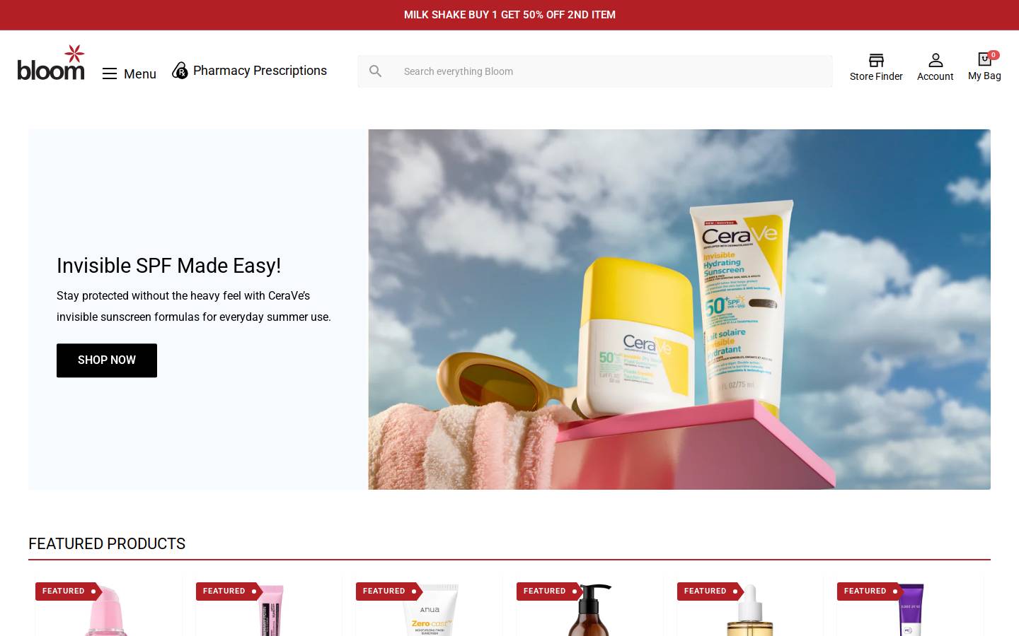 bloompharmacy.com homepage screenshot