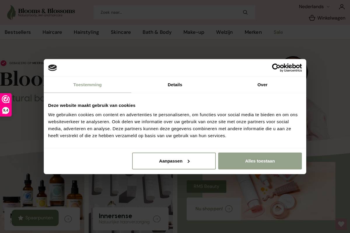 Bloomsandblossoms homepage screenshot