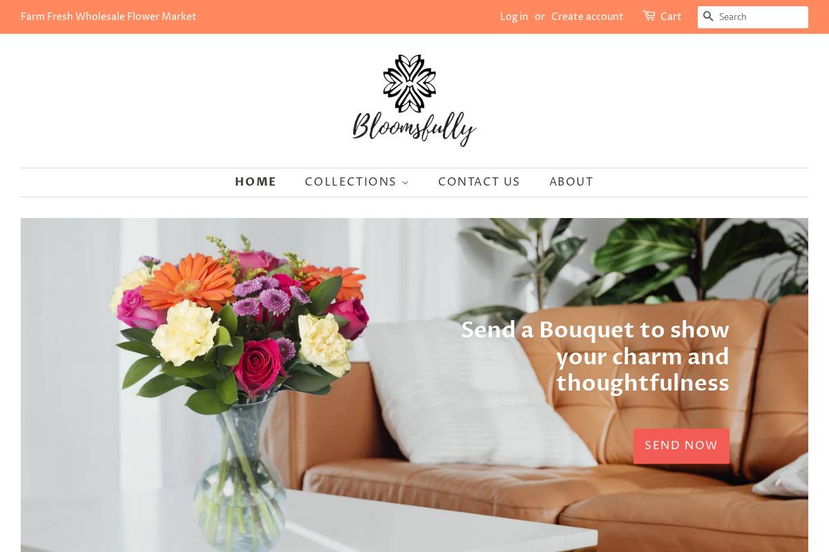 bloomsfully.com homepage screenshot