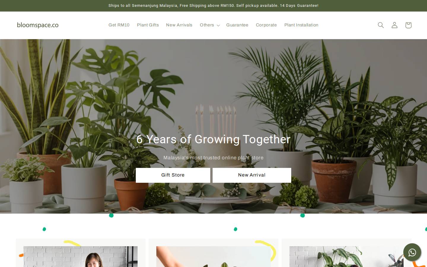 bloomspace.co homepage screenshot