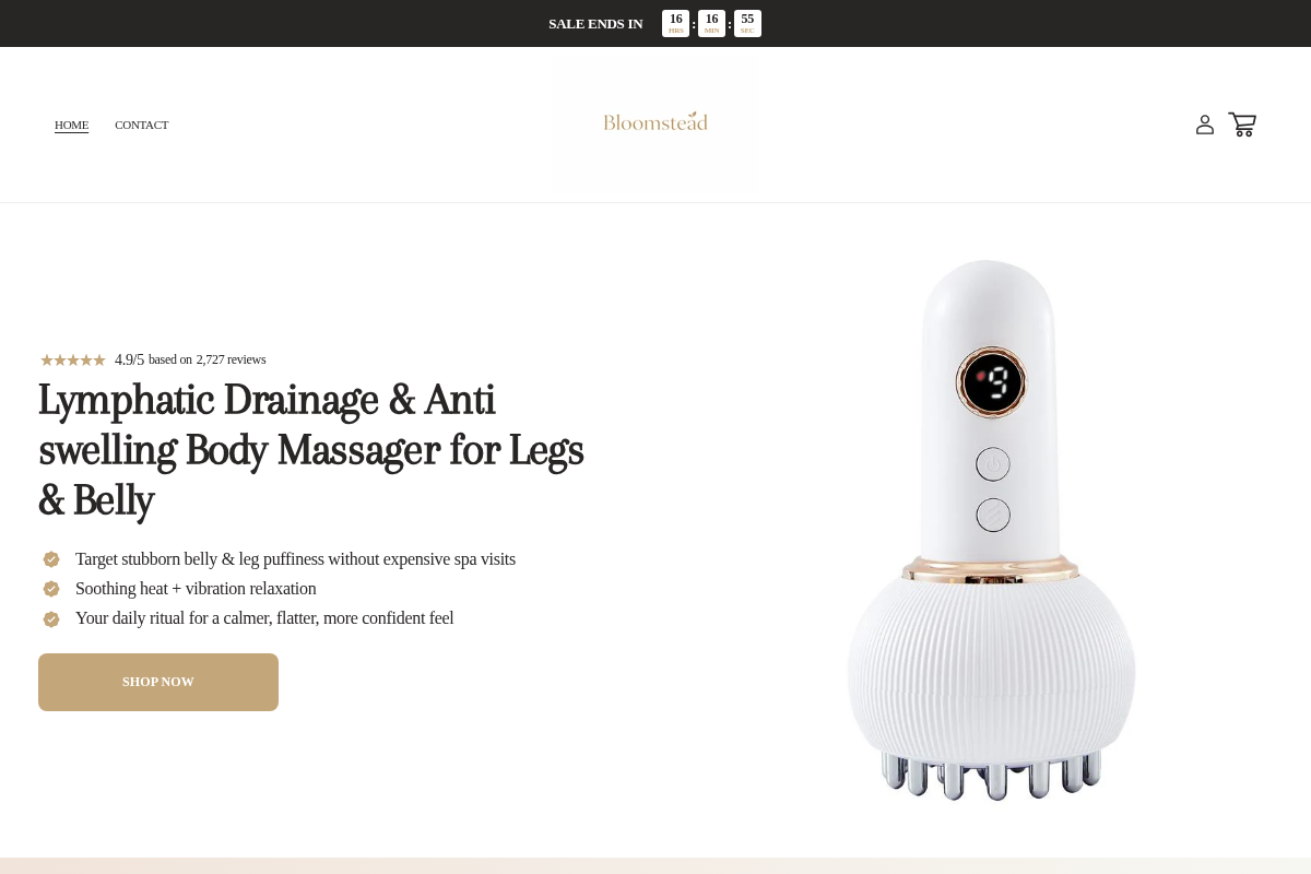 Bloomstead homepage screenshot