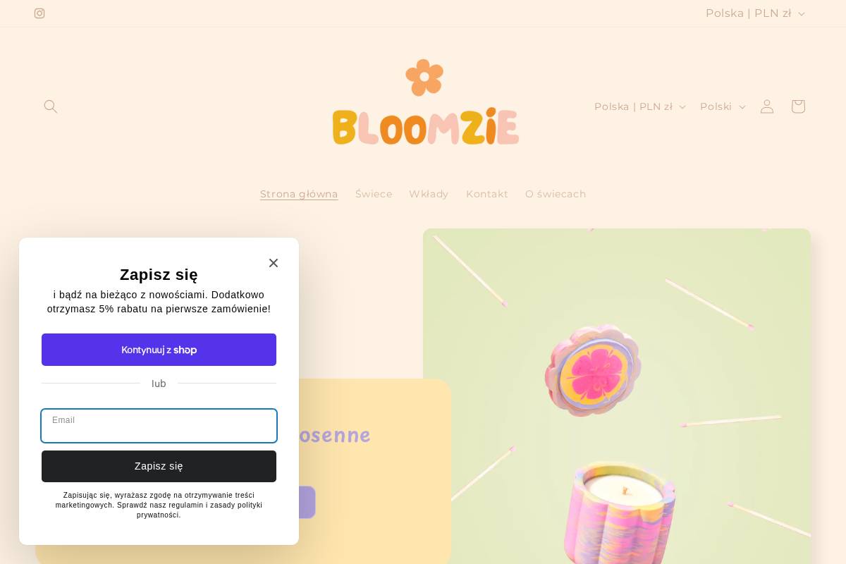 bloomzie.shop homepage screenshot