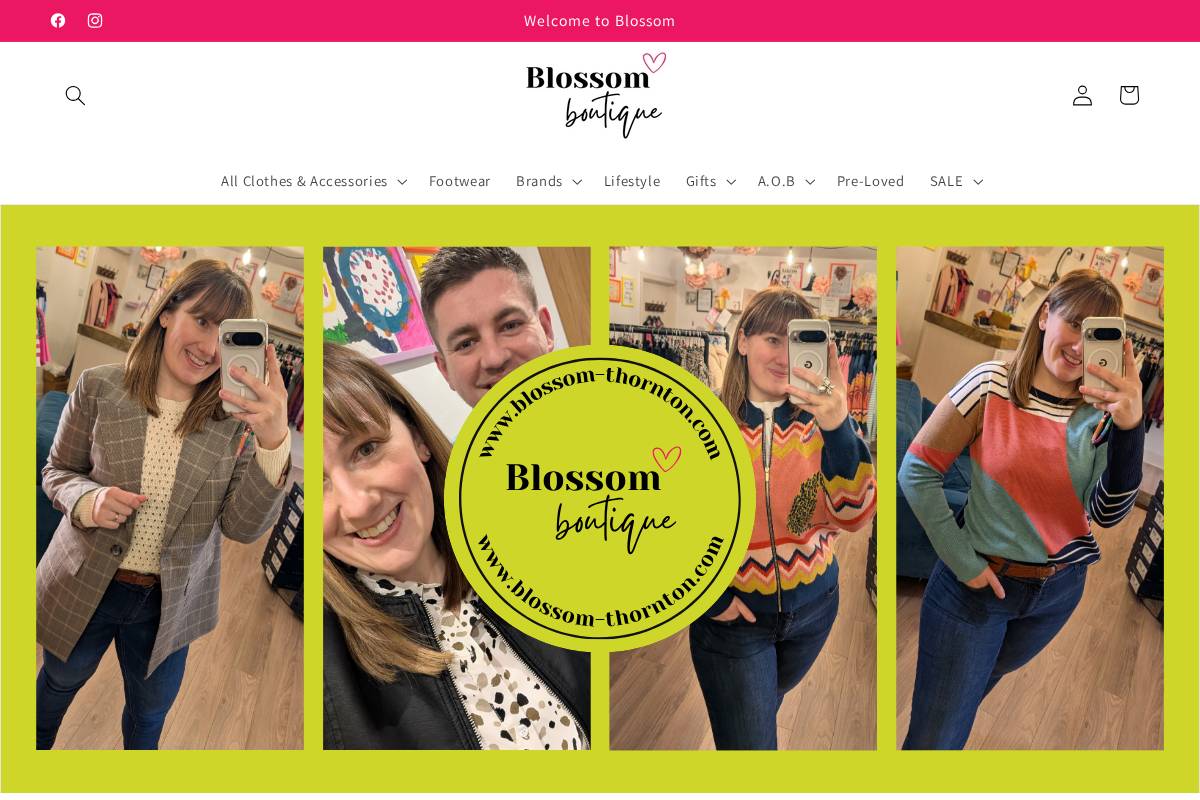 Blossom Boutique homepage screenshot