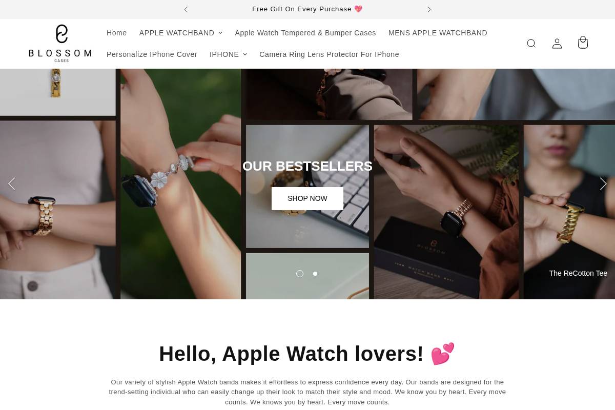 blossomcases.in homepage screenshot