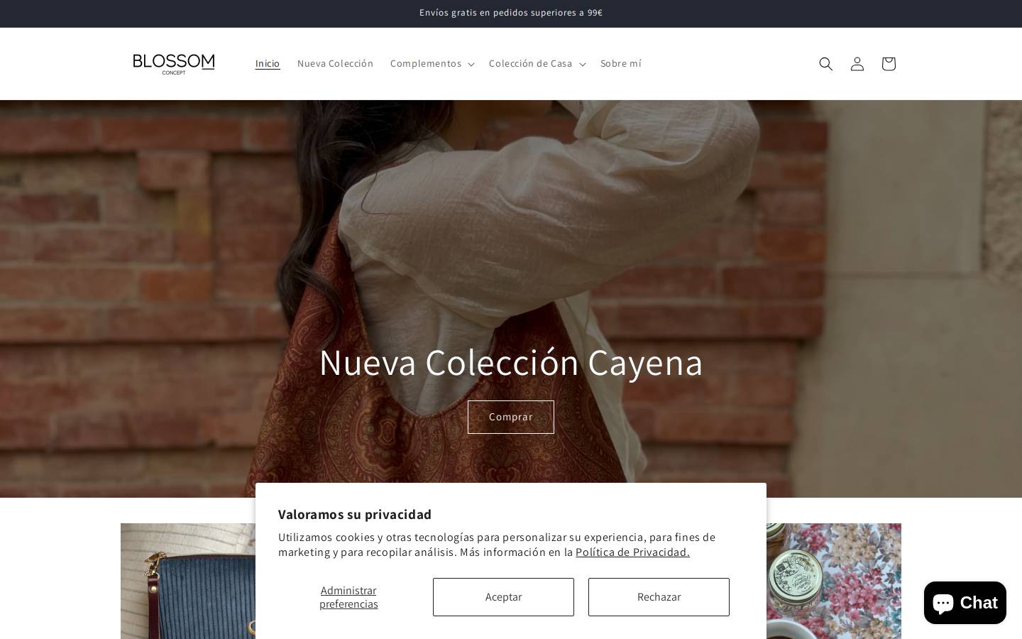 blossomconcept.es homepage screenshot