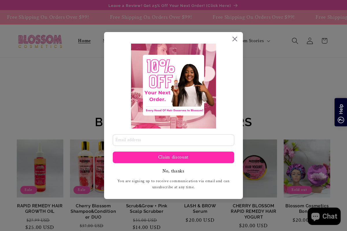 blossomcosmetics.org homepage screenshot