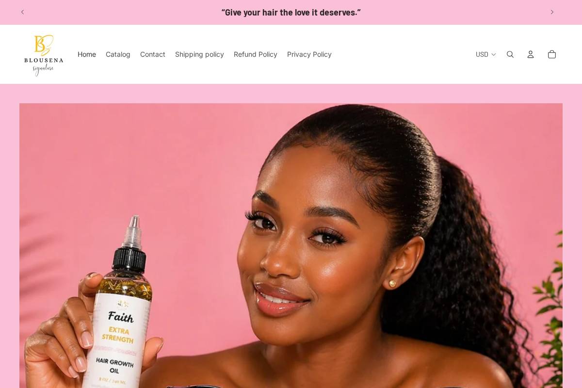 blousenasignature.store homepage screenshot