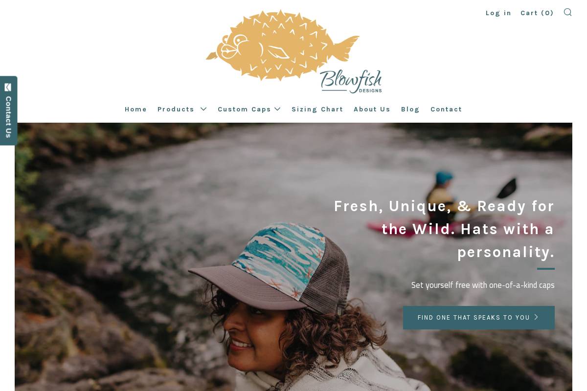 blowfishhats.com homepage screenshot