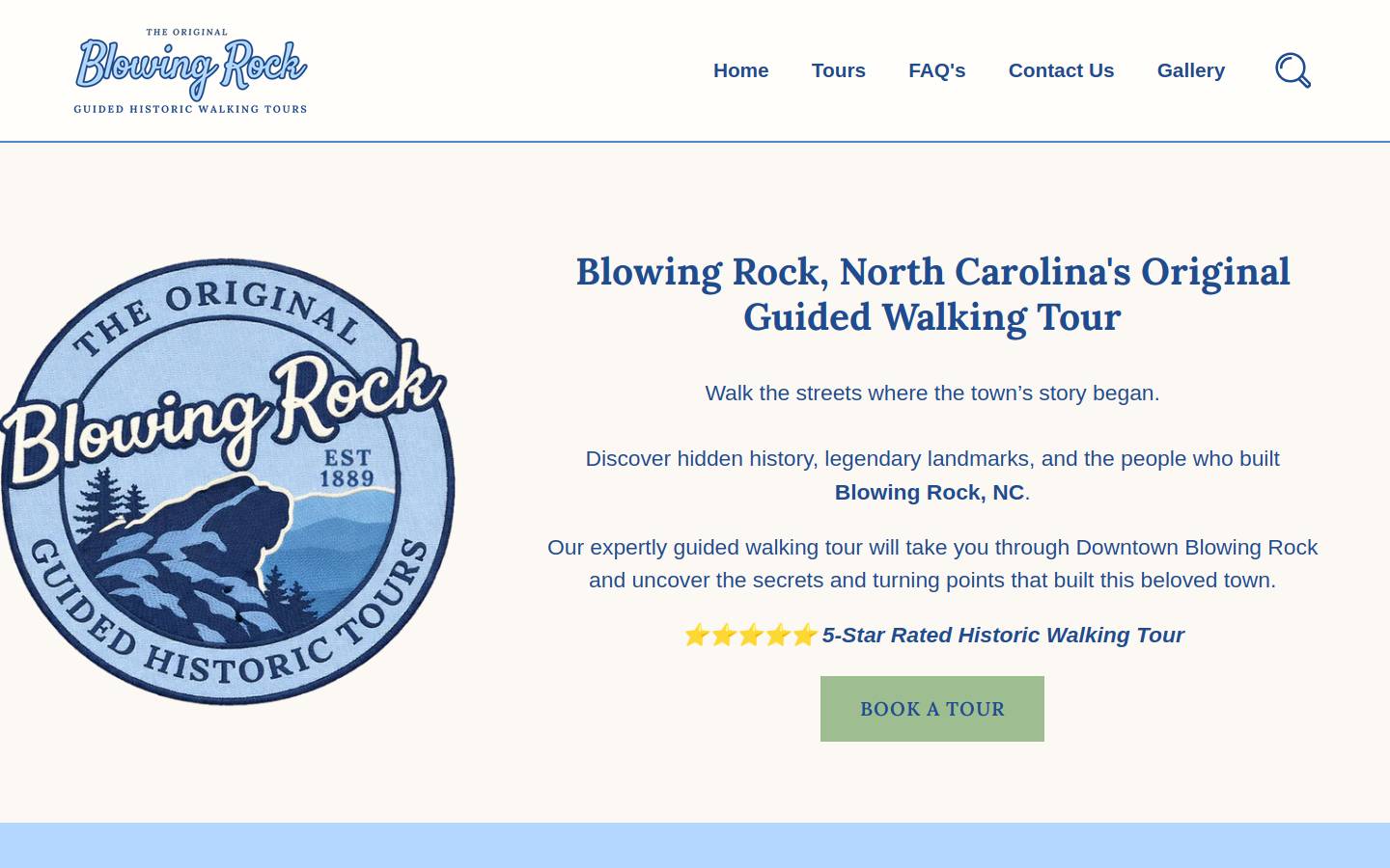 blowingrockghosttours.com homepage screenshot