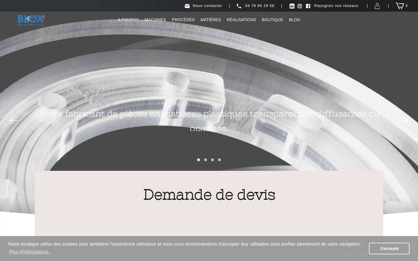 Blox homepage screenshot