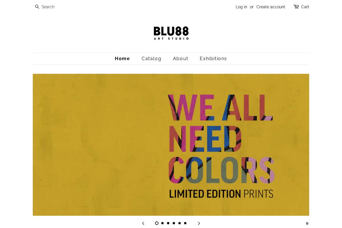 blu88art.com homepage screenshot