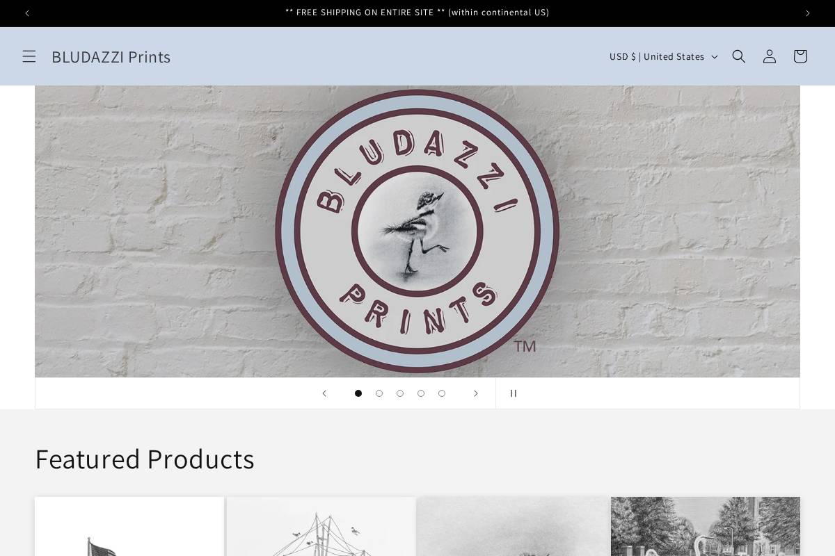 bludazzi.com homepage screenshot