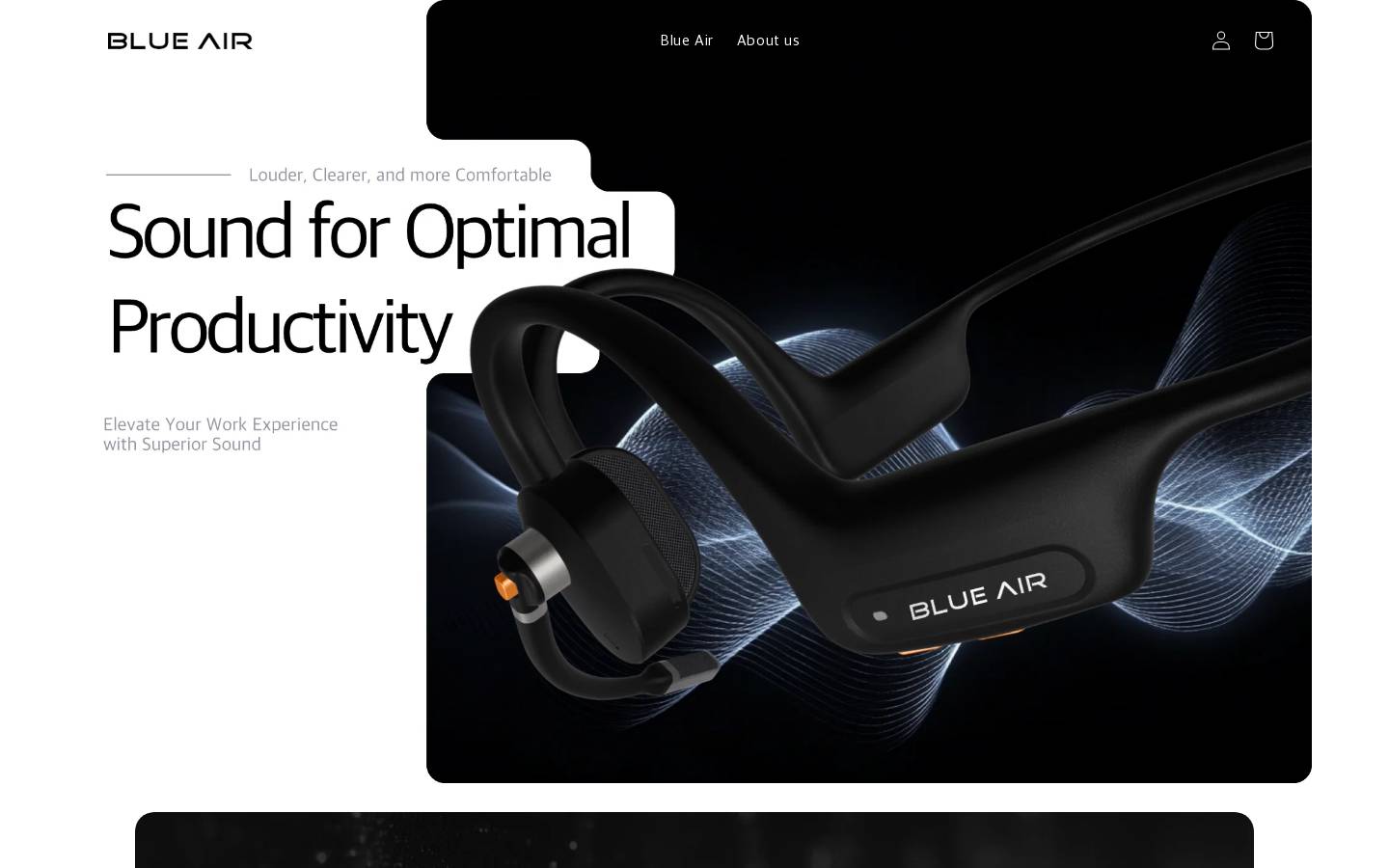 blueairaudio.com homepage screenshot