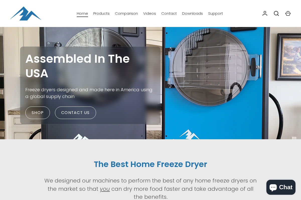 Blue Alpine homepage screenshot