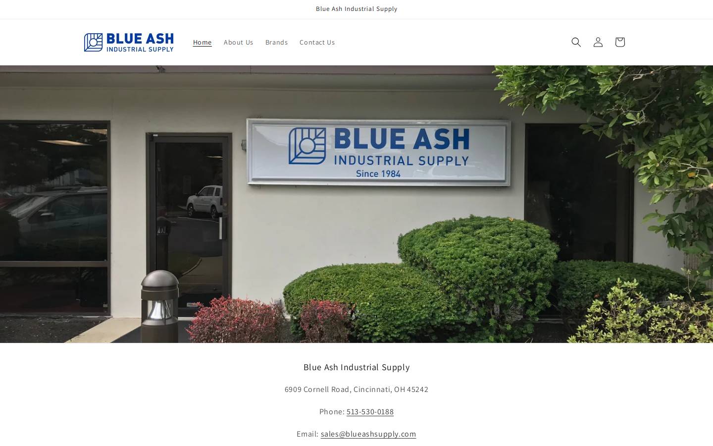blueashsupply.com homepage screenshot
