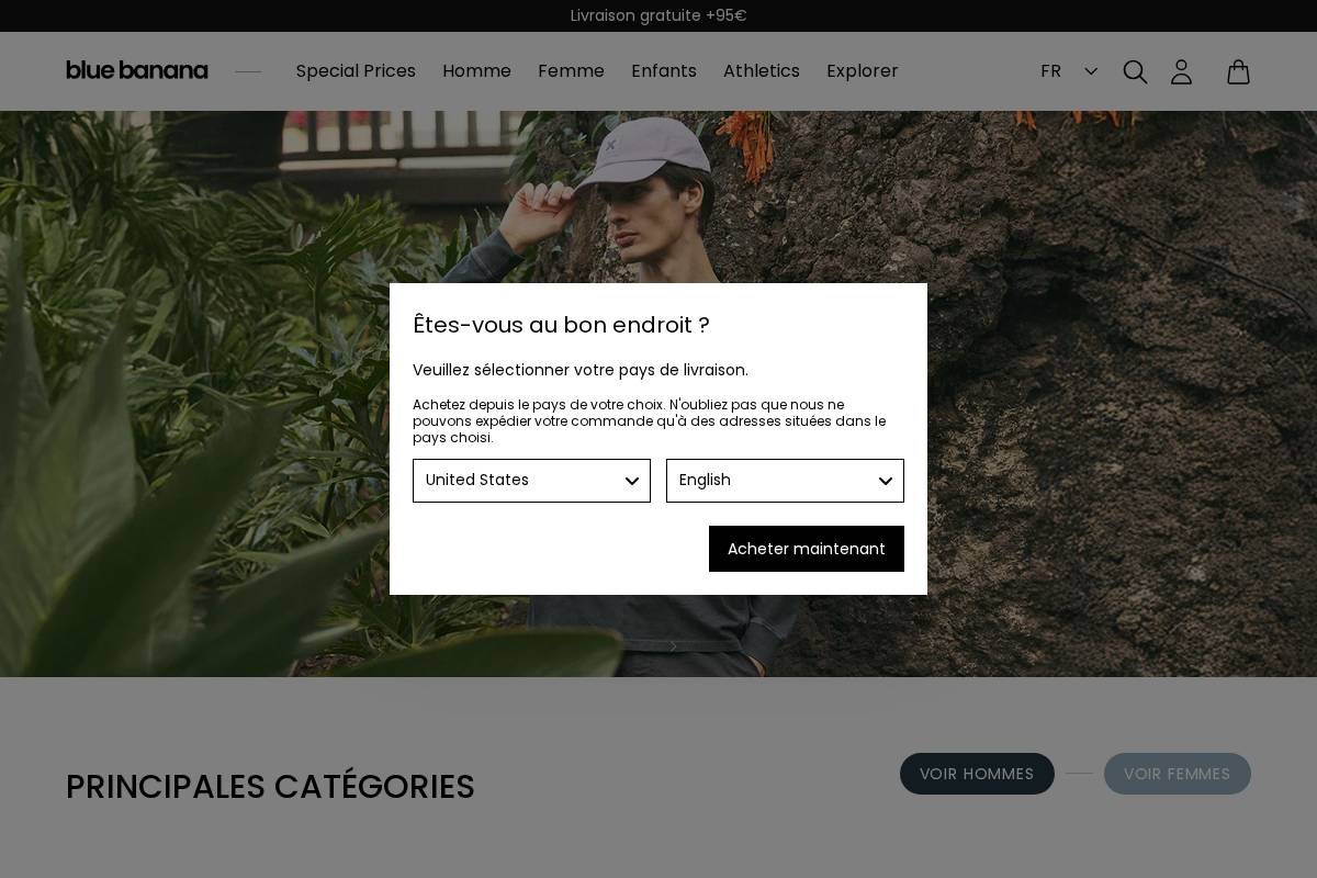 Blue Banana Brand homepage screenshot