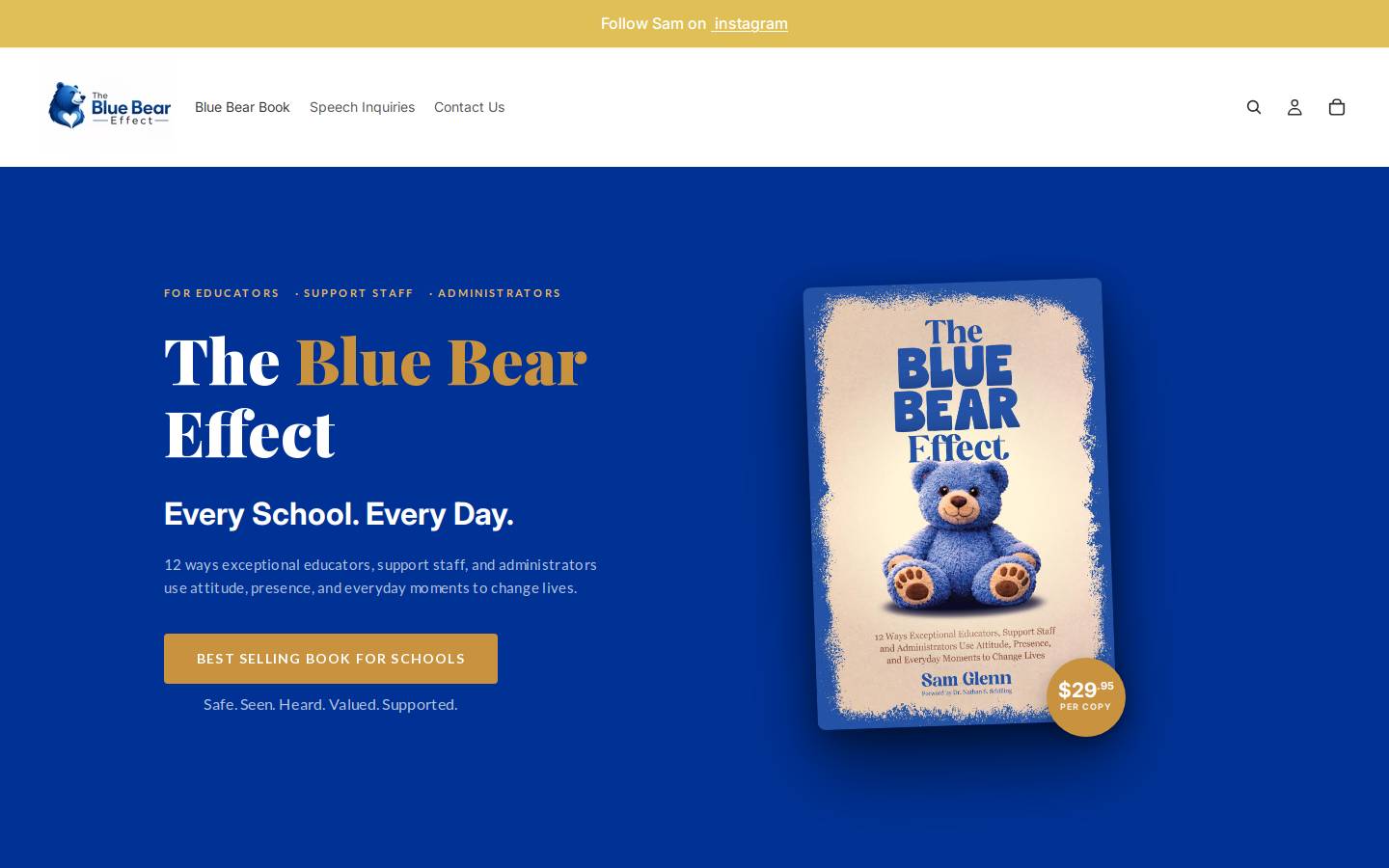 bluebeareffect.com homepage screenshot