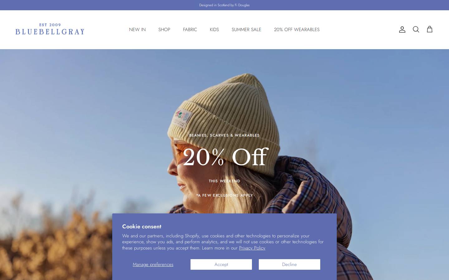 Bluebellgray homepage screenshot