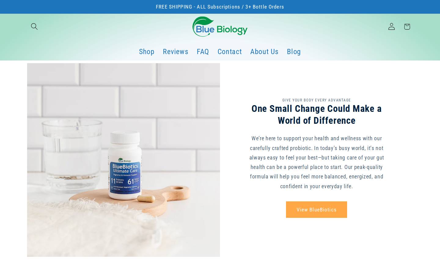 bluebiology.com homepage screenshot