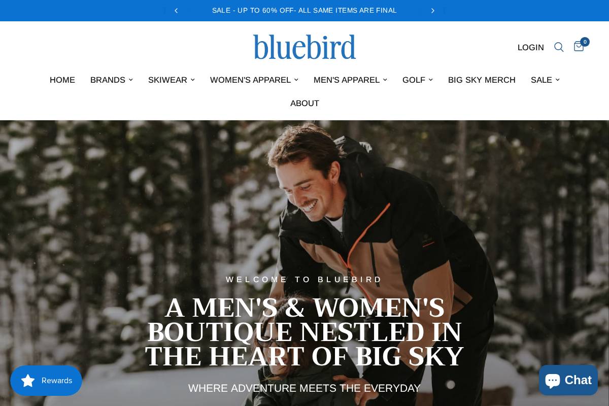 bluebird-bigsky.com homepage screenshot