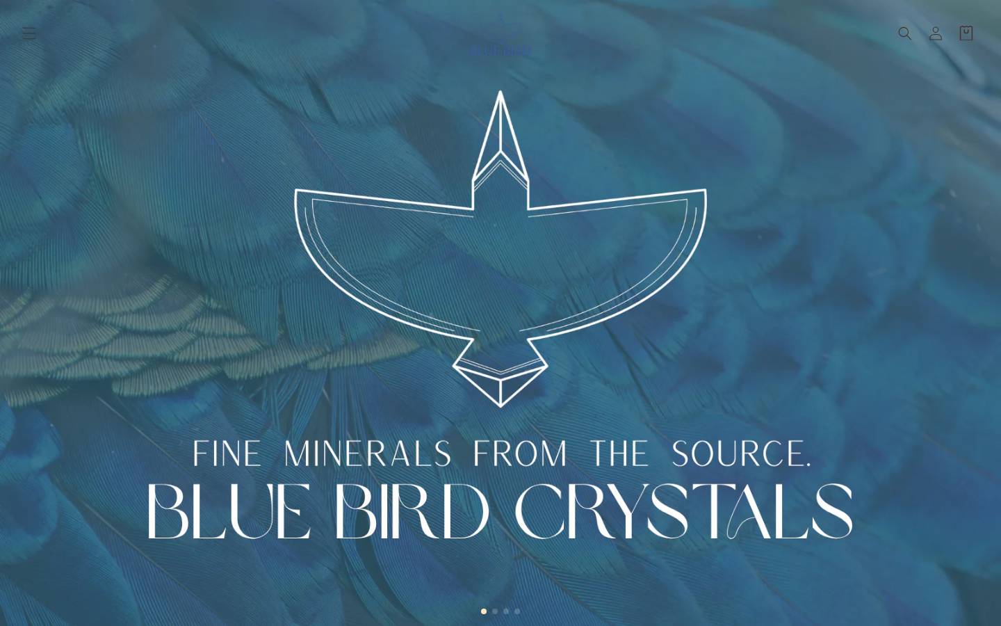 bluebirdcrystals.com homepage screenshot