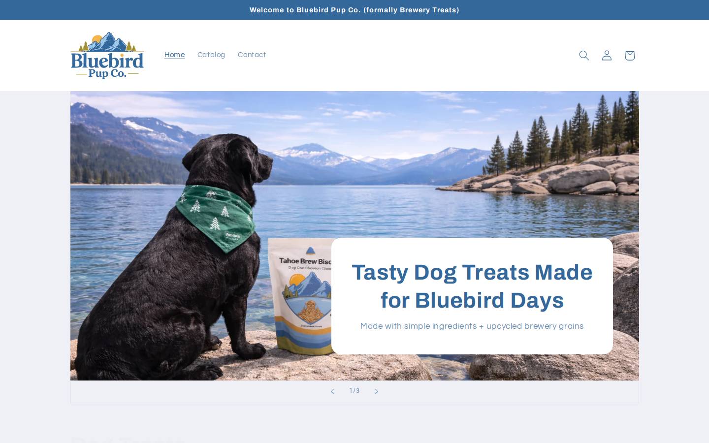 bluebirdpup.com homepage screenshot