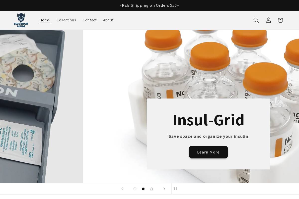 bluebisonbuilds.com homepage screenshot