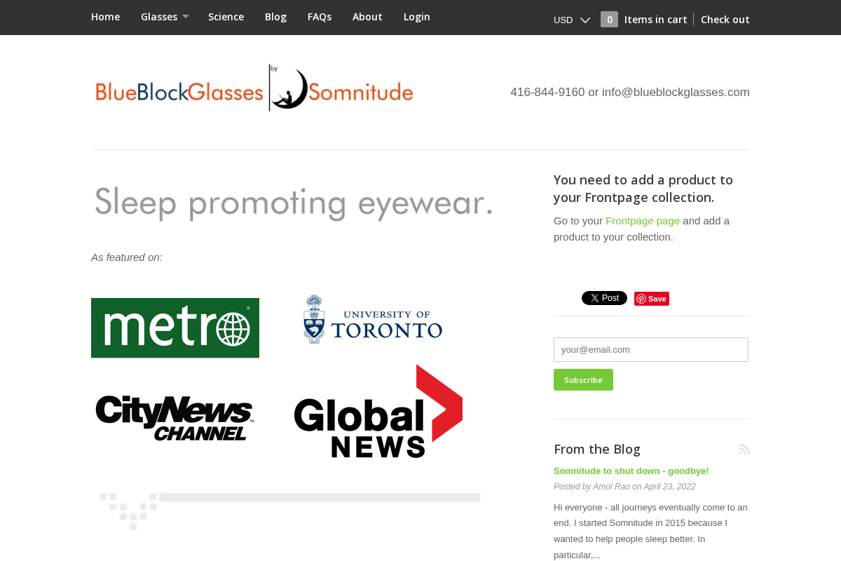 blueblockerglasses.com homepage screenshot