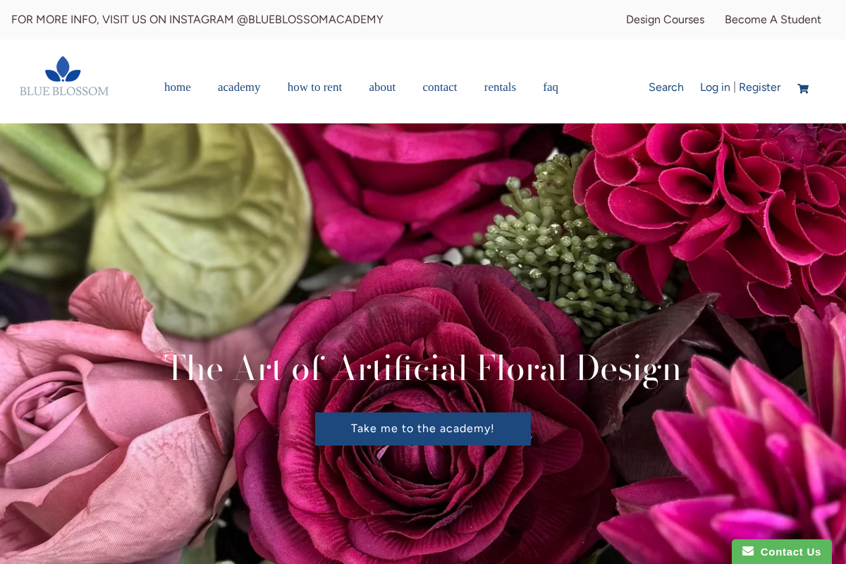 Blue Blossom Rentals homepage screenshot