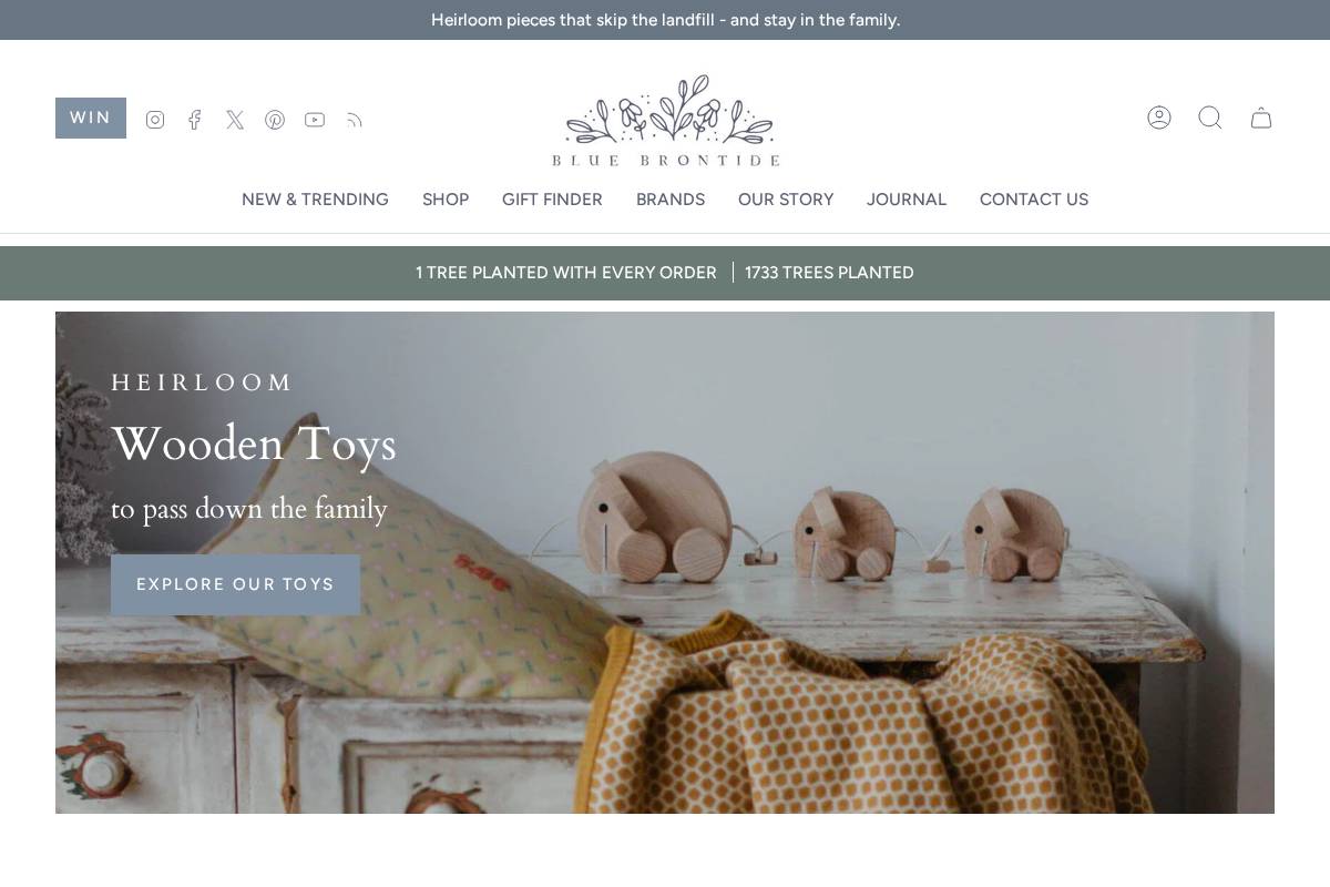 Blue Brontide homepage screenshot