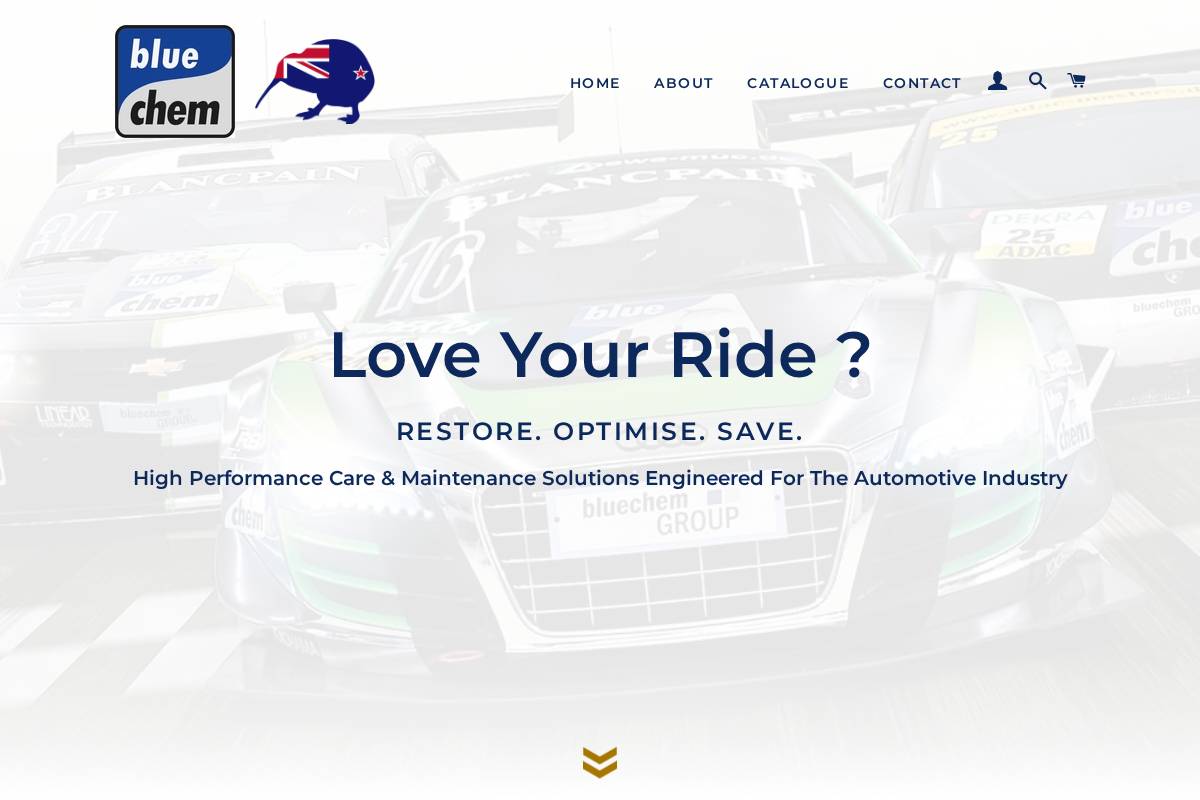 bluechem.co.nz homepage screenshot