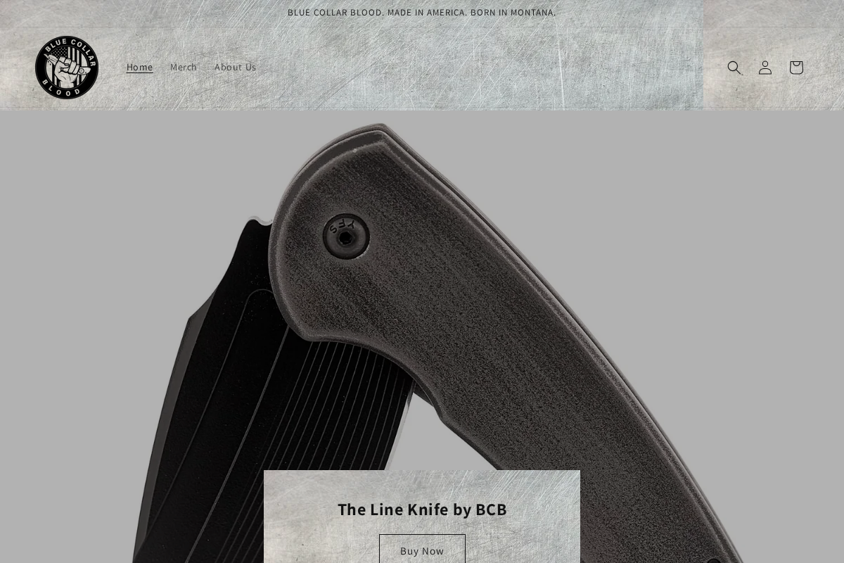 Blue Collar Blood homepage screenshot